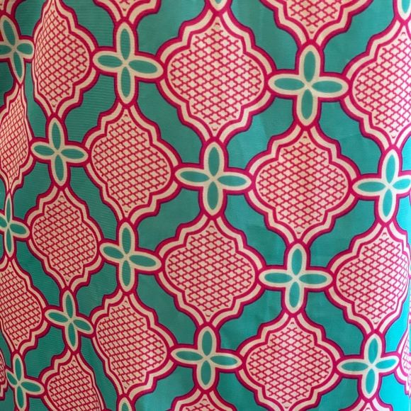 Newbury Kustom pink turquoise print dress Small - Picture 6 of 7